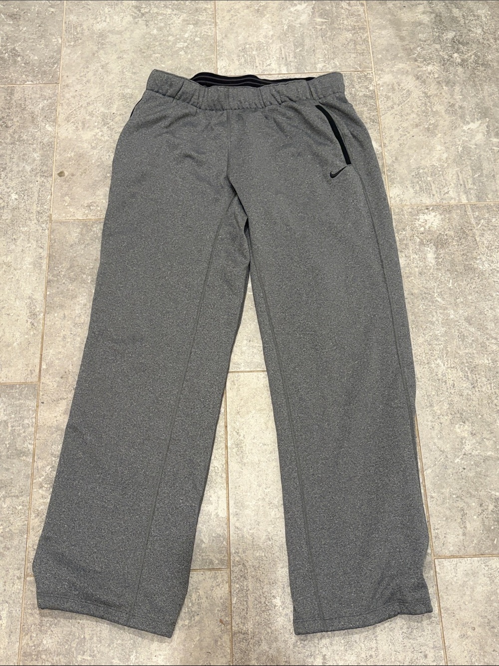 Nike Gray Men's Athletic Joggers with Zip Pocket
